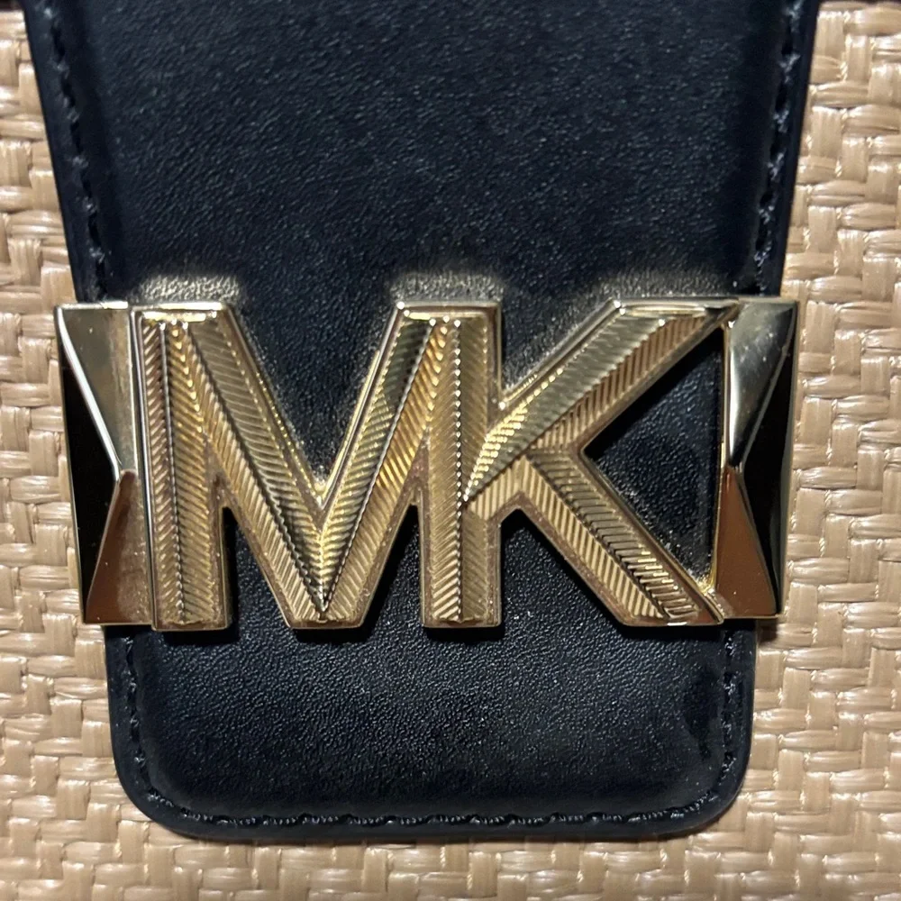 Michael Kors Karlie Black and Tan Signature Tote - Picture 2 of 4